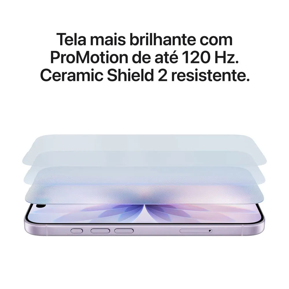 iPhone 17 Apple (256GB) Branco, Tela de 6,3", 5G e Câmera de 48MP