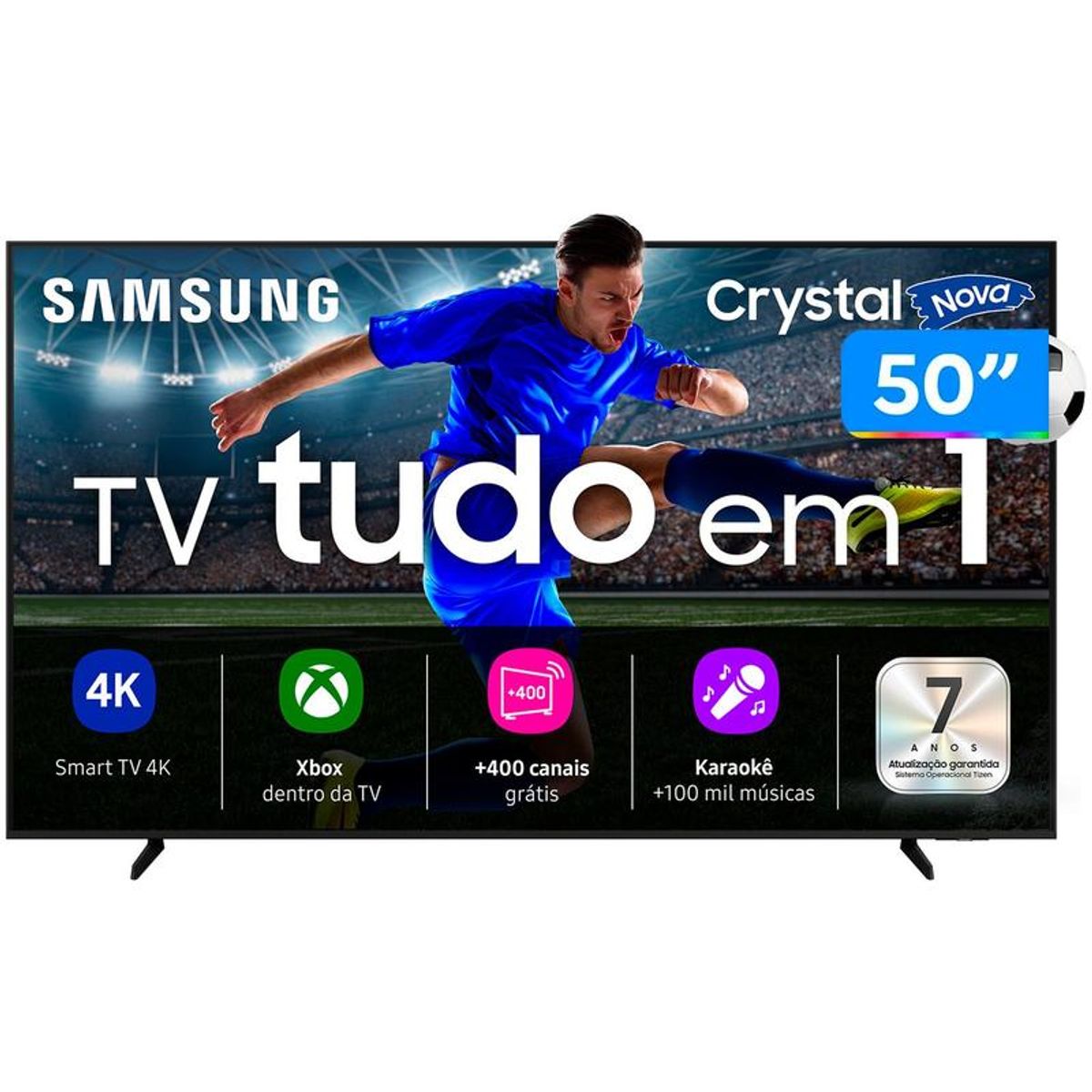 Smart TV 50" Samsung UHD 4K Crystal UHD U8600F UN50U8600FGXZD Tizen Crystal 4K Bixby e Alexa 3 HDMI