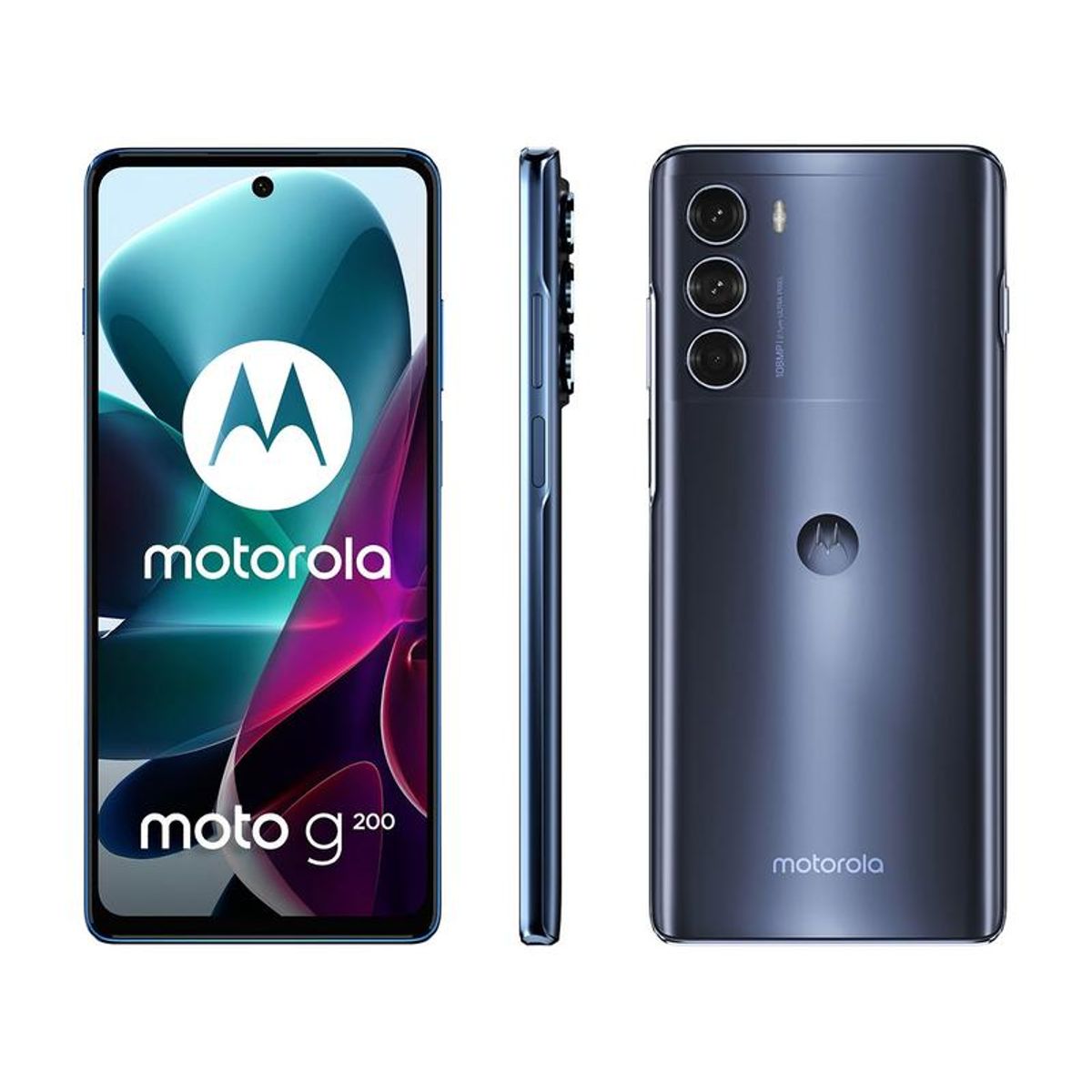 Smartphone Motorola Moto G200 256GB Azul 5G Octa-Core 8GB RAM 6,8” Câm. Tripla + Selfie 16MP