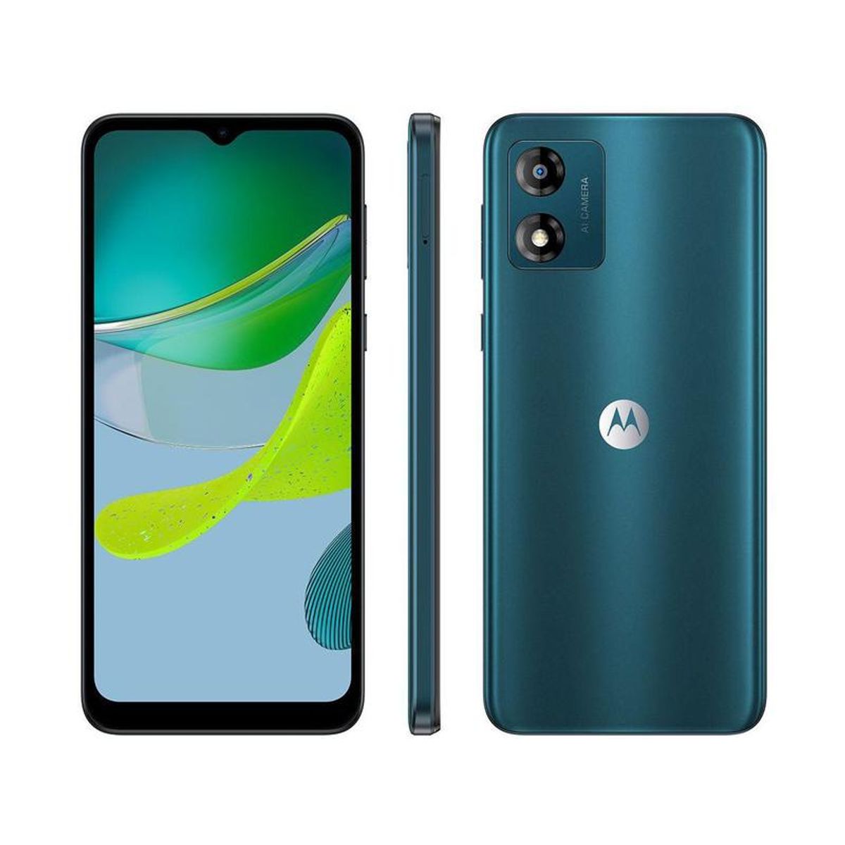 Smartphone Motorola Moto E13 64GB Verde 4G Octa-Core 4GB RAM 6,5" Câm. 13MP + Selfie 5MP Dual Chip