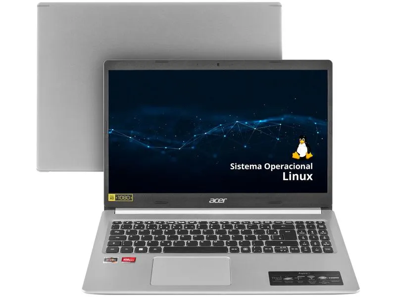 Notebook Acer Aspire 5 A515-45-R36L AMD Ryzen R7 12GB RAM SSD 512 GB  15,6" Full HD Linux NX.AYDAL.00N