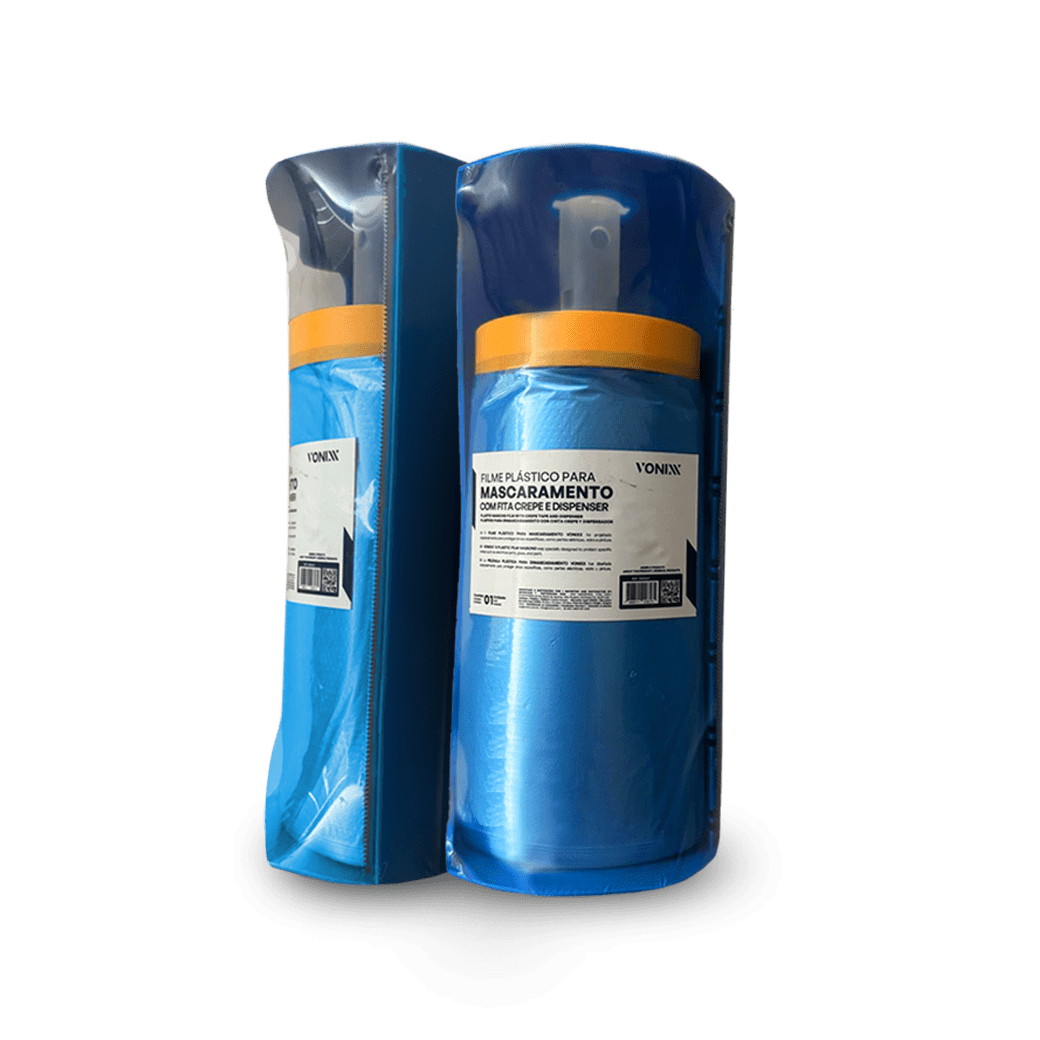 Filme pl�stico para mascaramento com fita crepe e dispenser