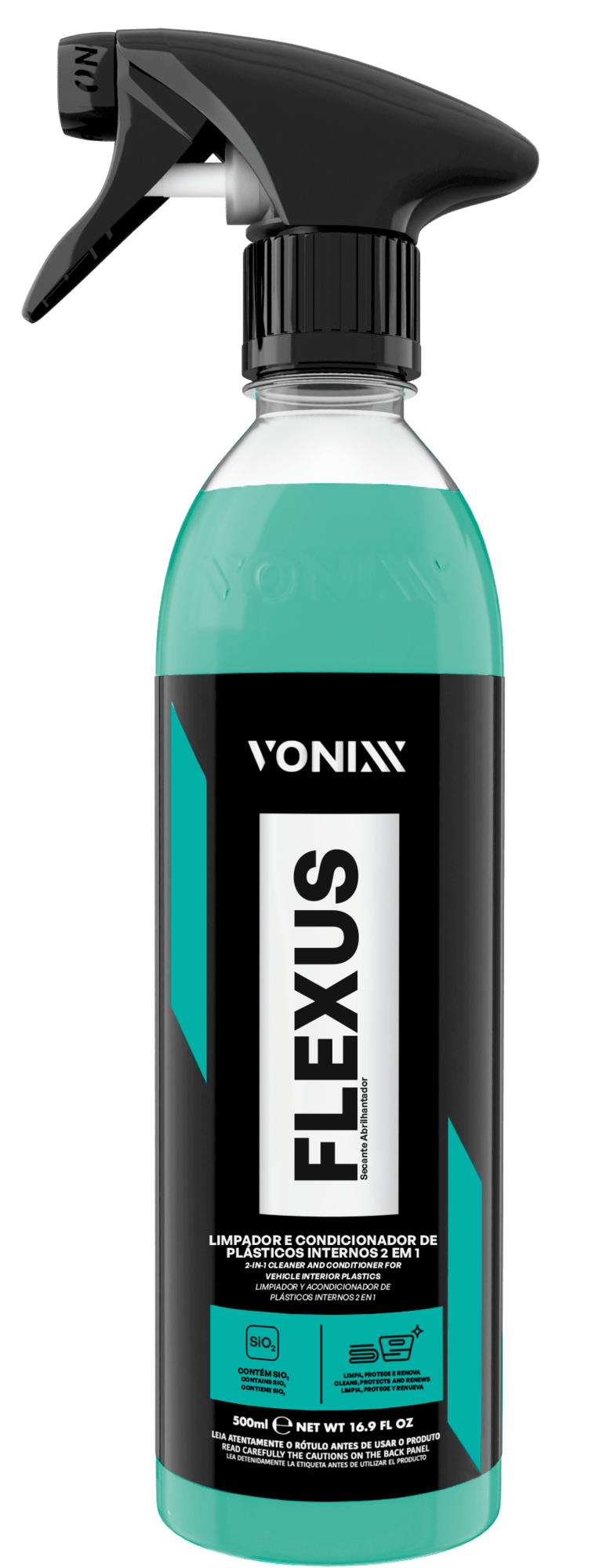 Flexus Vonixx Limpa Revitaliza Plástico Painel 2 Em 1 Vonixx