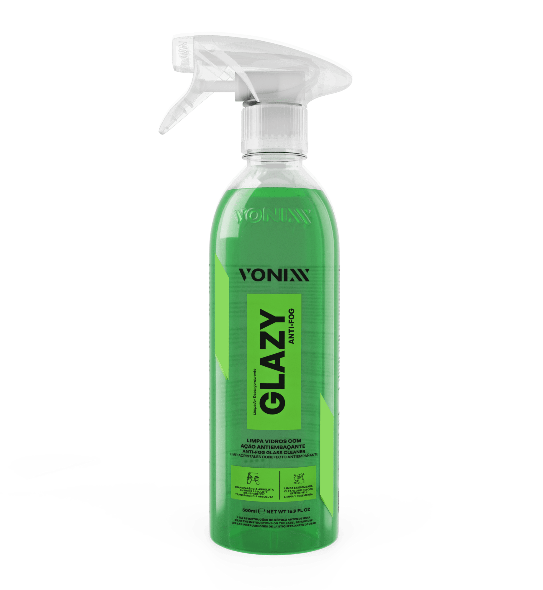 GLAZY ANTI-FOG - Limpador de Vidros com A��o Antiemba�ante 500ml